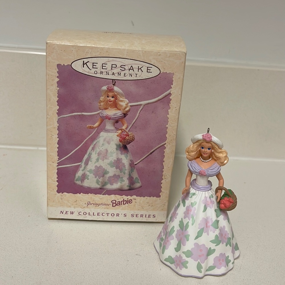 1995 Springtime Barbie Easter Collection Hallmark Keepsake Ornament NIB